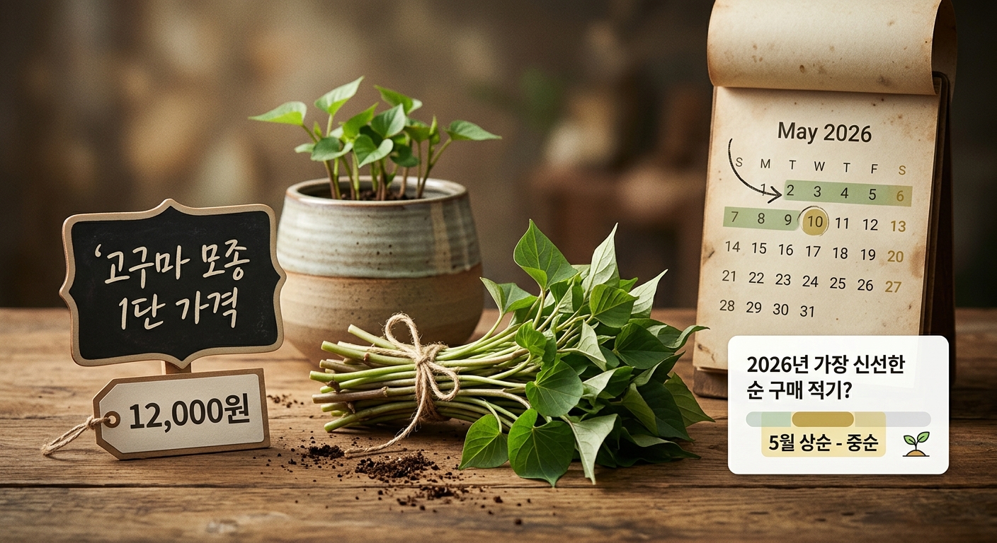 고구마 모종 1단 가격과 2026년