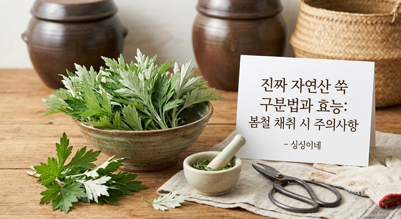 진짜 자연산 쑥 구분법과 효능: 봄철