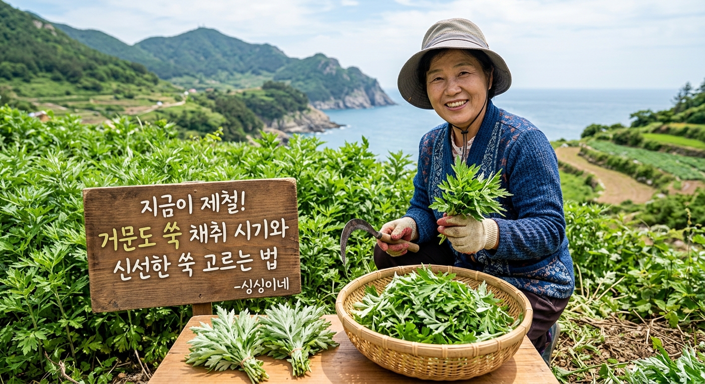 지금이 제철! 거문도 쑥 채취 시기와