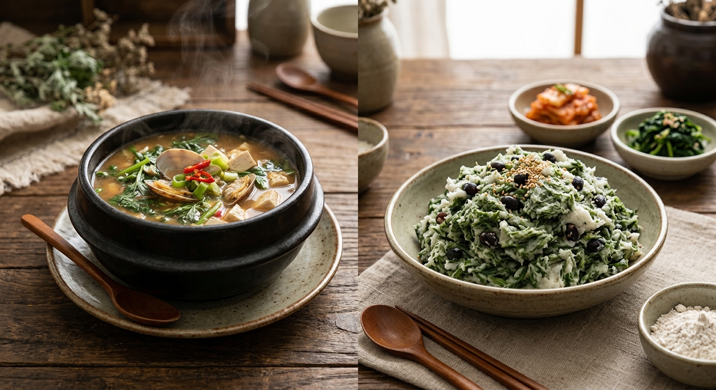 봄철 면역력 보약! 거문도 쑥버무리와