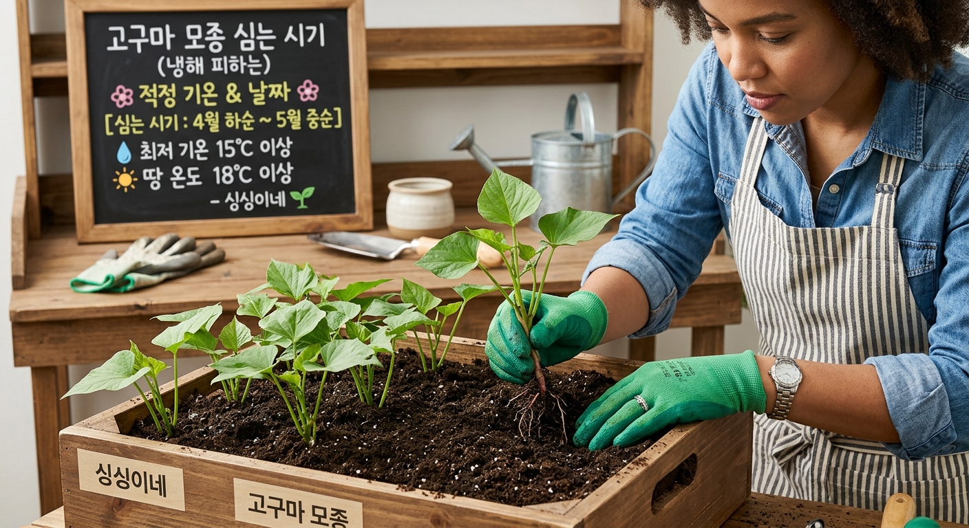 고구마 모종 심는 시기, 냉해 피하는