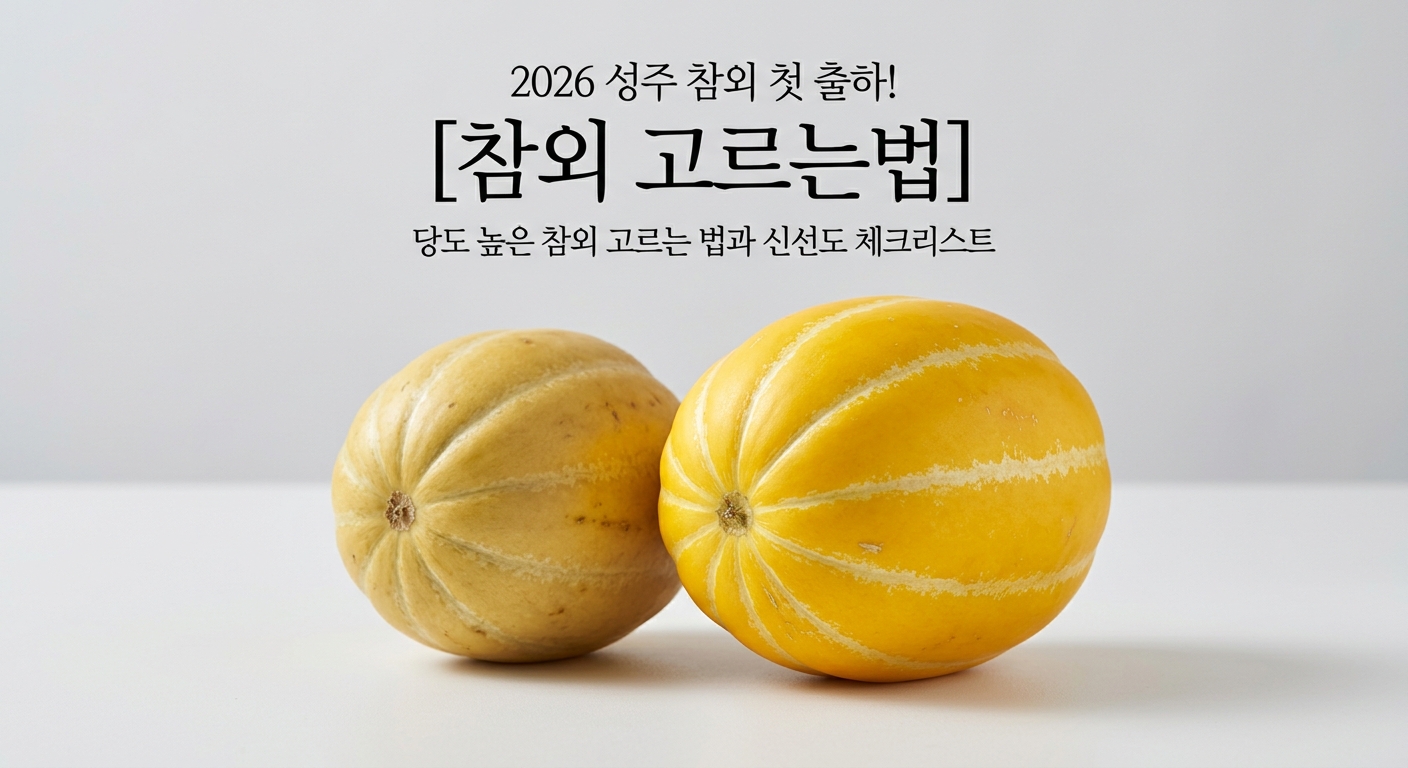 [참외 고르는법] 2026 성주 참외